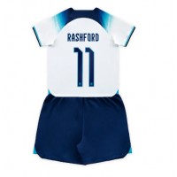 Echipament fotbal Anglia Marcus Rashford #11 Tricou Acasa Mondial 2022 pentru copii maneca scurta (+ Pantaloni scurti)